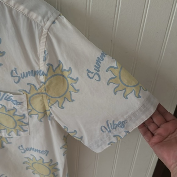 Free Planet Daily Short Sleeves Tropical Vibes Shirt sz M - Picture 7 of 11